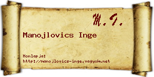 Manojlovics Inge névjegykártya